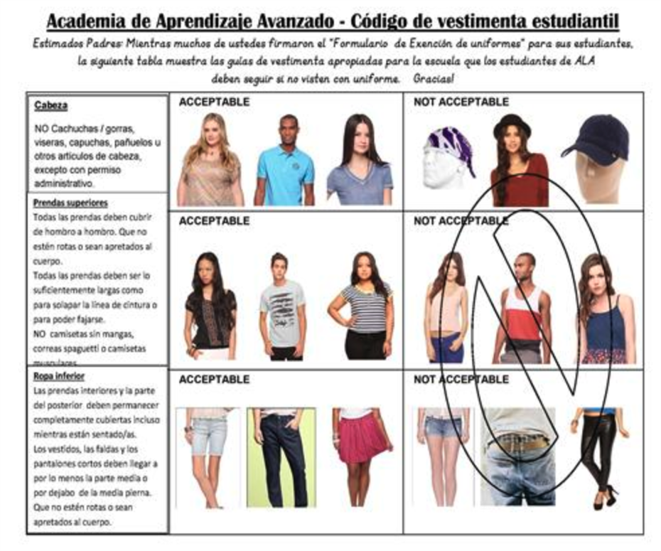 image of dress code Spanish image of dress code Spanish